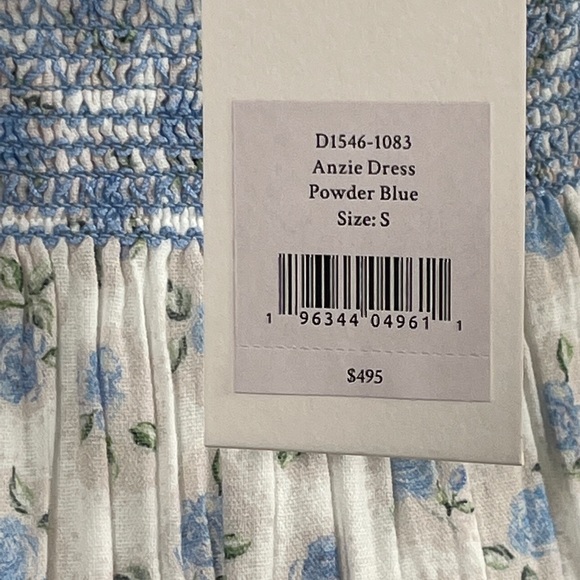 LOVESHACKFANCY Anzie powder blue maxi cottagecore dress - Picture 10 of 14